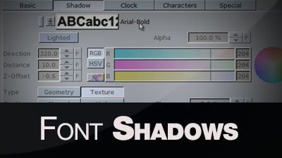 Vizrt Font Shadows