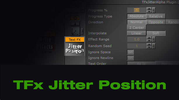 Vizrt Text FX Jitter Position