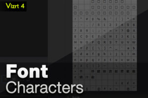 Vizrt Artist 4 Font Characters