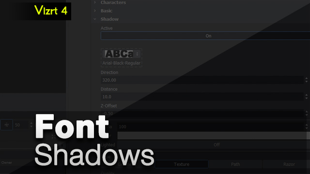 Vizrt Artist 4 Font Shadows