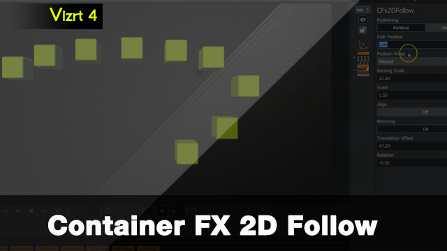 Vizrt 4 Container FX 2D Follow plugin