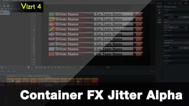 Vizrt 4 Container FX Jitter Alpha plugin