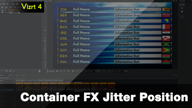 Vizrt 4 Container FX Jitter Position