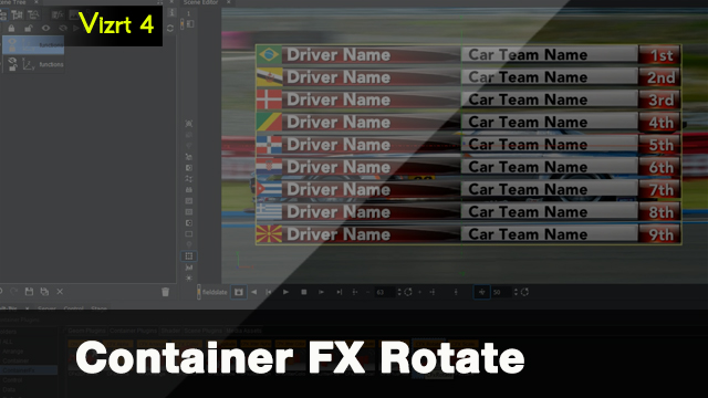 Vizrt 4 Container FX Rotate plugin