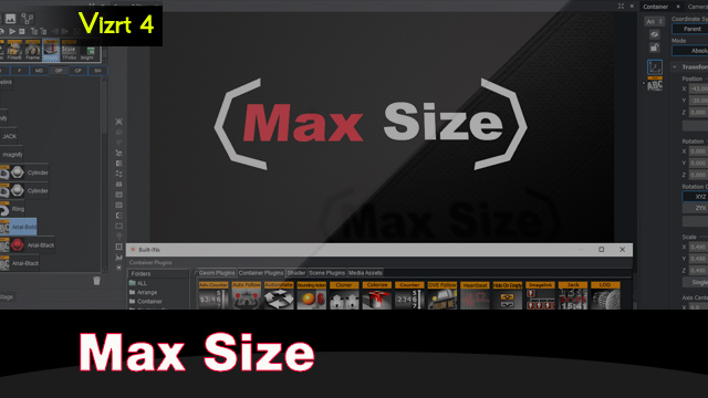 Vizrt 4 Max Size plugin
