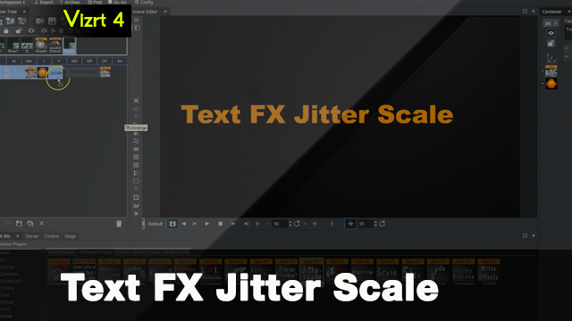 Vizrt 4 Text FX Jitter Scale