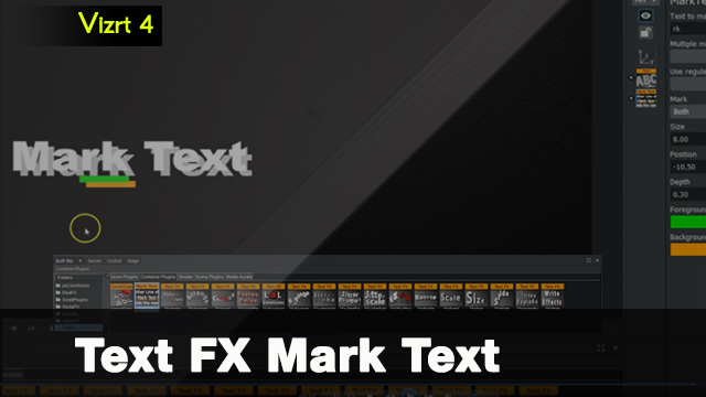 Vizrt 4 Text FX Mark Text plugin