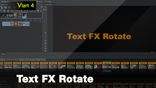 Vizrt 4 Text FX Rotate plugin