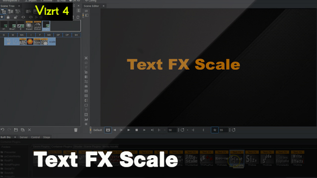 Vizrt 4 Text FX Scale plug