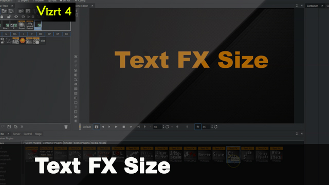 Vizrt 4 Text FX Size plugin