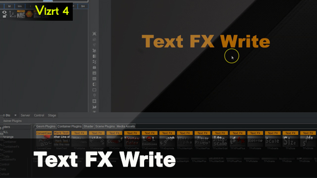 Vizrt 4 Text FX Write plugin